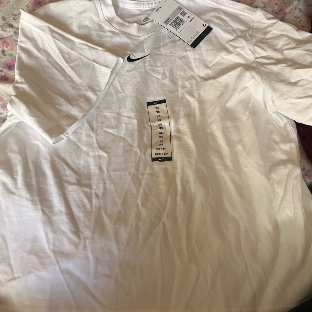 Nike White Short Sleeve Dri-FIT Crew Tee